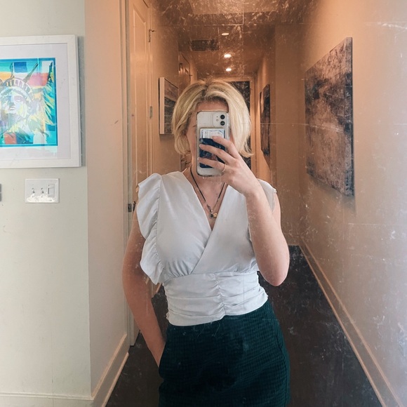 White Ruffle Top - Picture 2 of 2